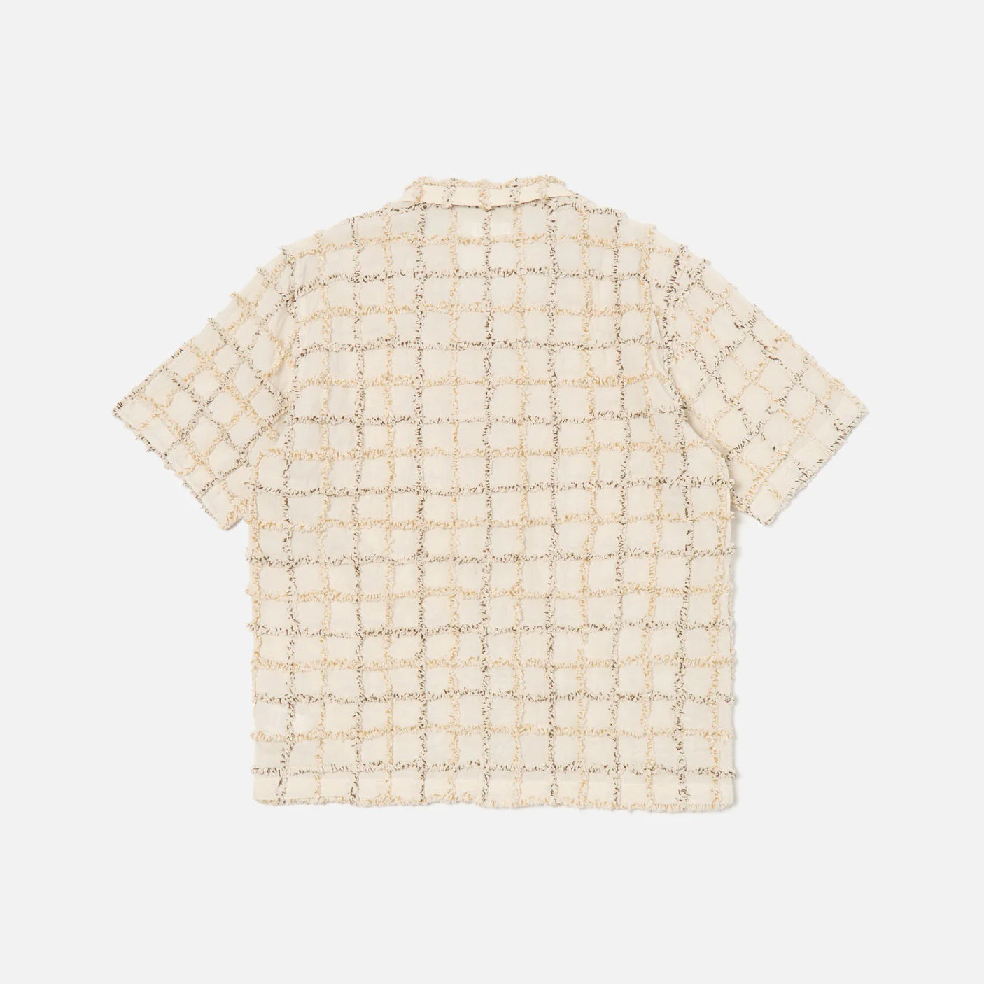 3D Check Road Shirt, Ecru