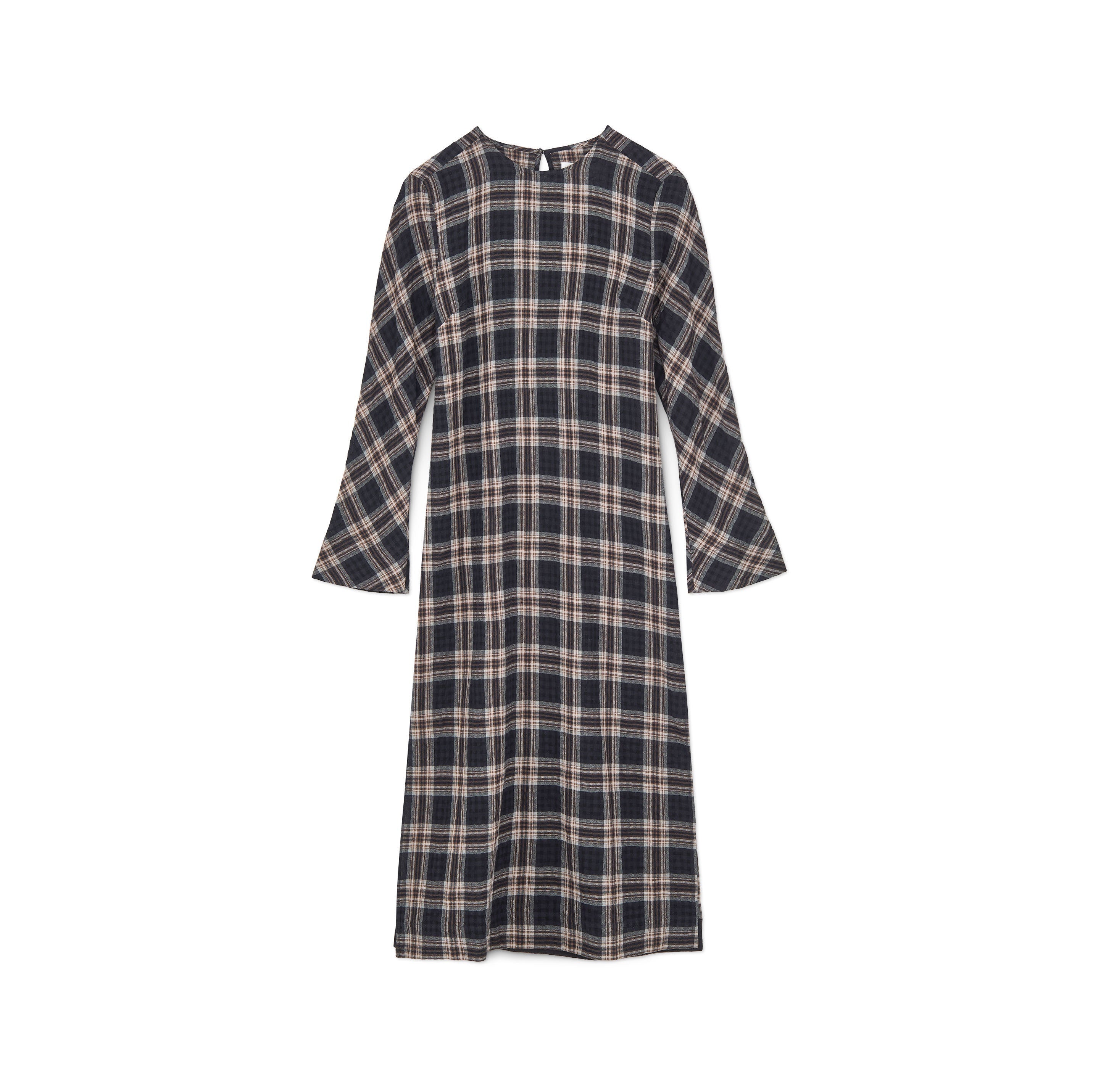 Novia Dress Checkered Wool