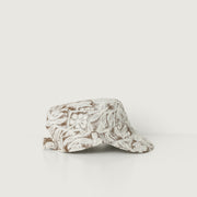 Cap, Block Print Brown Floral