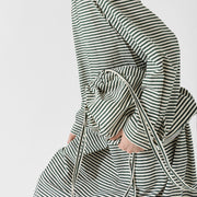 Shoulder Sack, Block Print Green Stripe