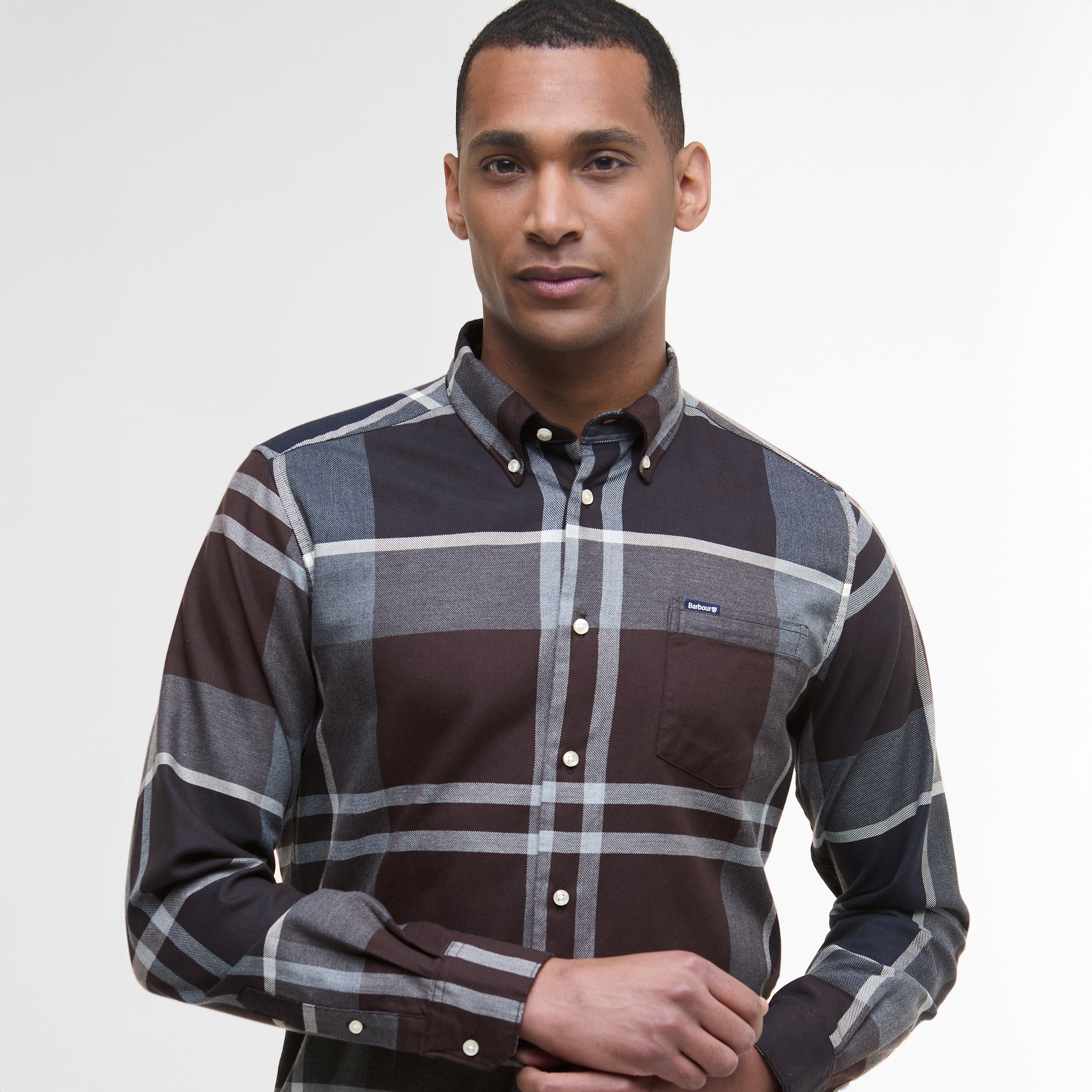 Dunoon Tailored Tartan Shirt - Midnight Oak Tartan