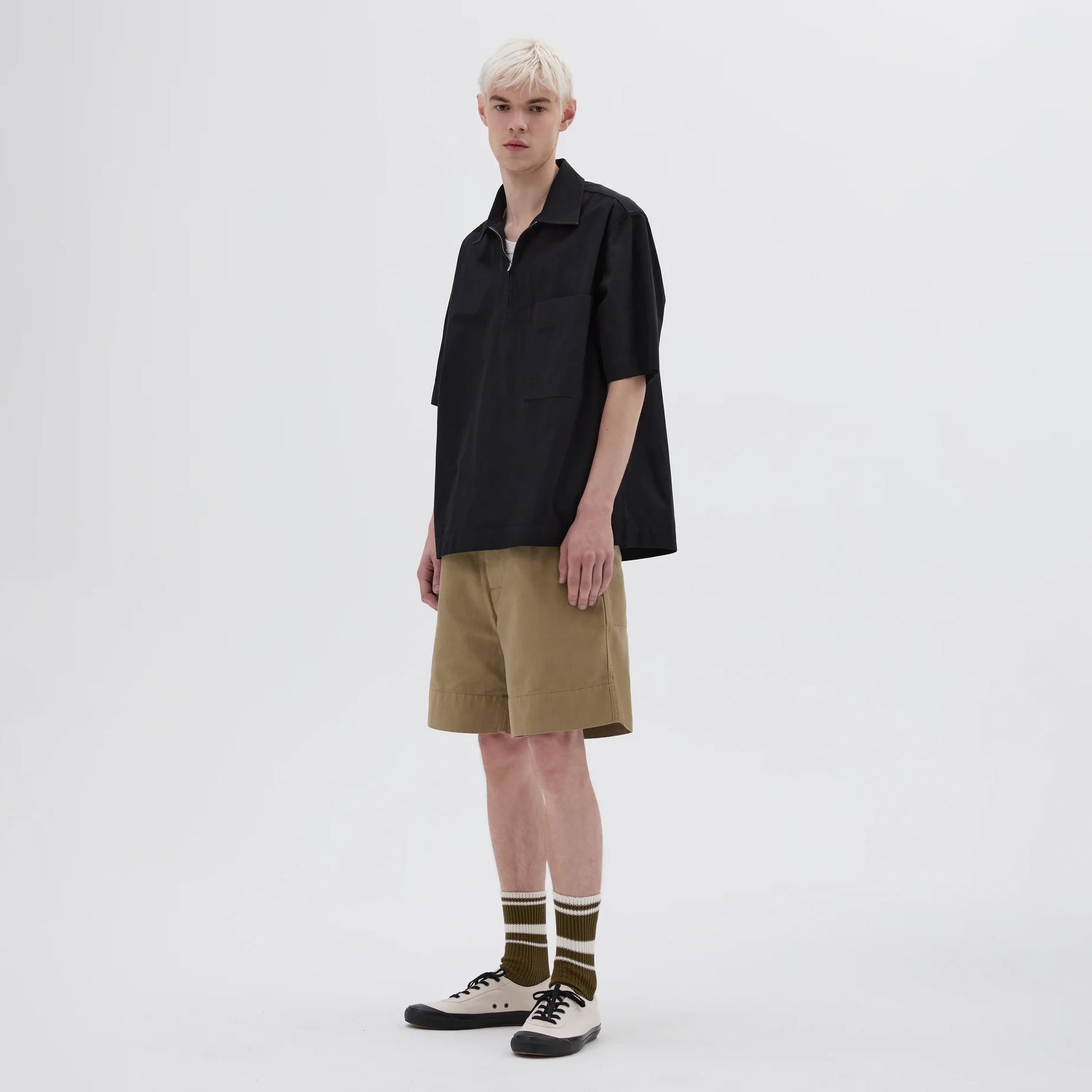 M Half Zip Pull On Shirt