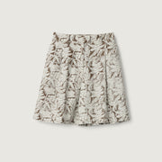 Marina Shorts, Block Print Brown Floral