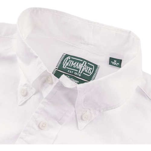 Gitman Vintage M Button Down Shirt White Linen Shirt