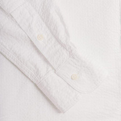 Gitman Vintage M Button Down Shirt White Seersucker Shirt
