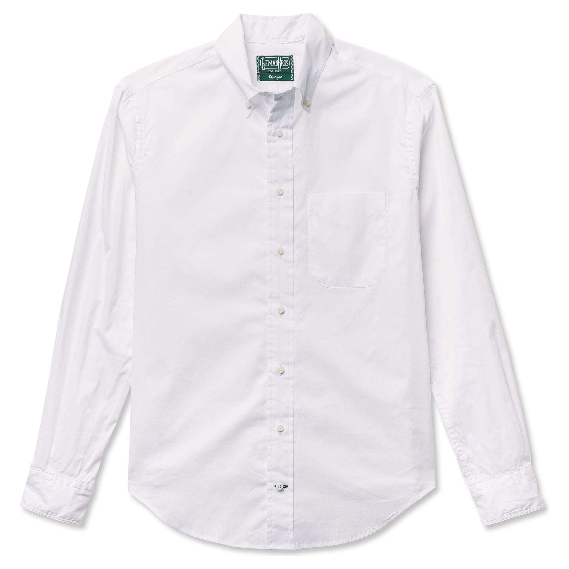 Gitman Vintage M Button Down Shirt White Zephyr Oxford Shirt