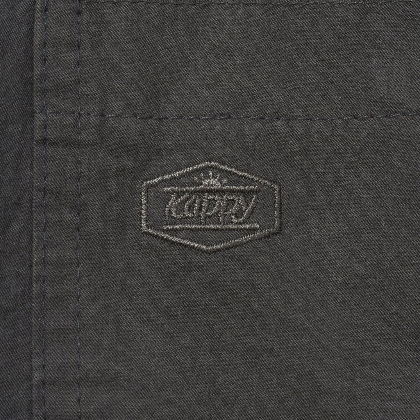 Kappy SS24 U Pants One Tuck Wide Fatigue Pants, Charcoal