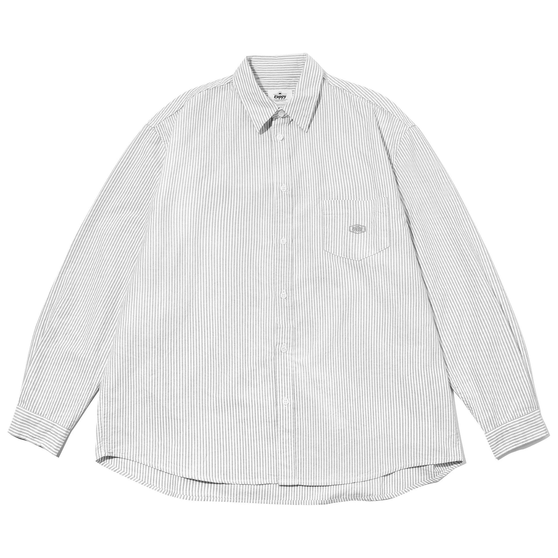 Kappy SS24 U Shirting Oxford Stripe Shirt, Grey