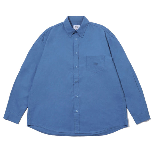 Kappy SS24 U Shirting Relaxed Cotton Shirt, Blue