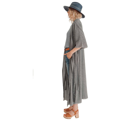 Loomist Dresses Sile Kimono Dress, Charcoal
