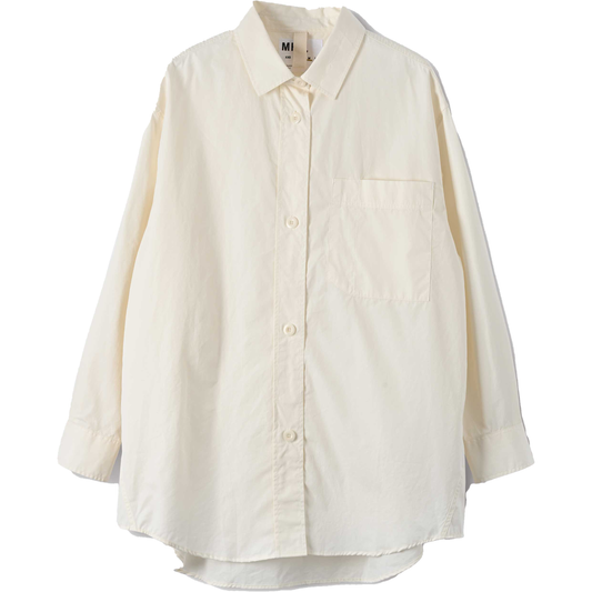Margaret Howell W L/S Button Down Shirt X-Small Oversized Painters Shirt, Off White