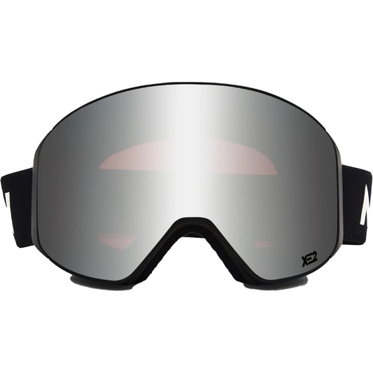Messyweekend Goggles One Size Clear XE2 Goggles, Black with Silver