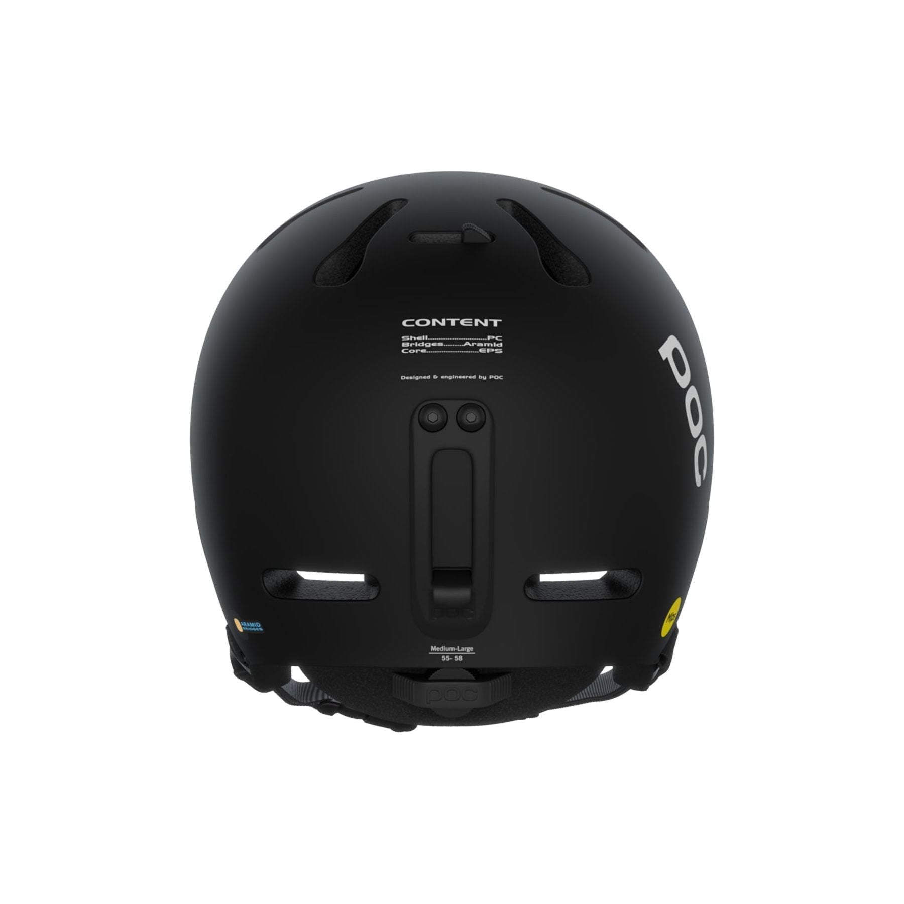 POC Ski Helmet POC Fornix MIPS, Uranium Black Matt