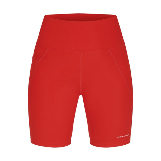 Rohnisch W Active Shorts Flattering High Waist Bike Tights, Red