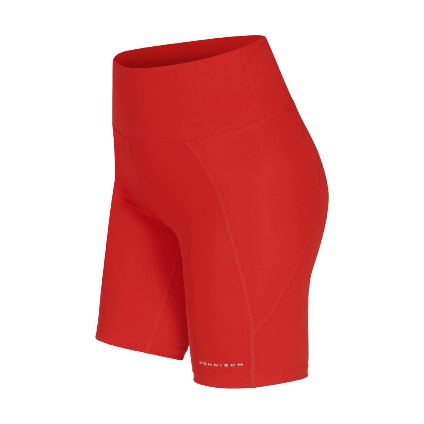 Rohnisch W Active Shorts Flattering High Waist Bike Tights, Red