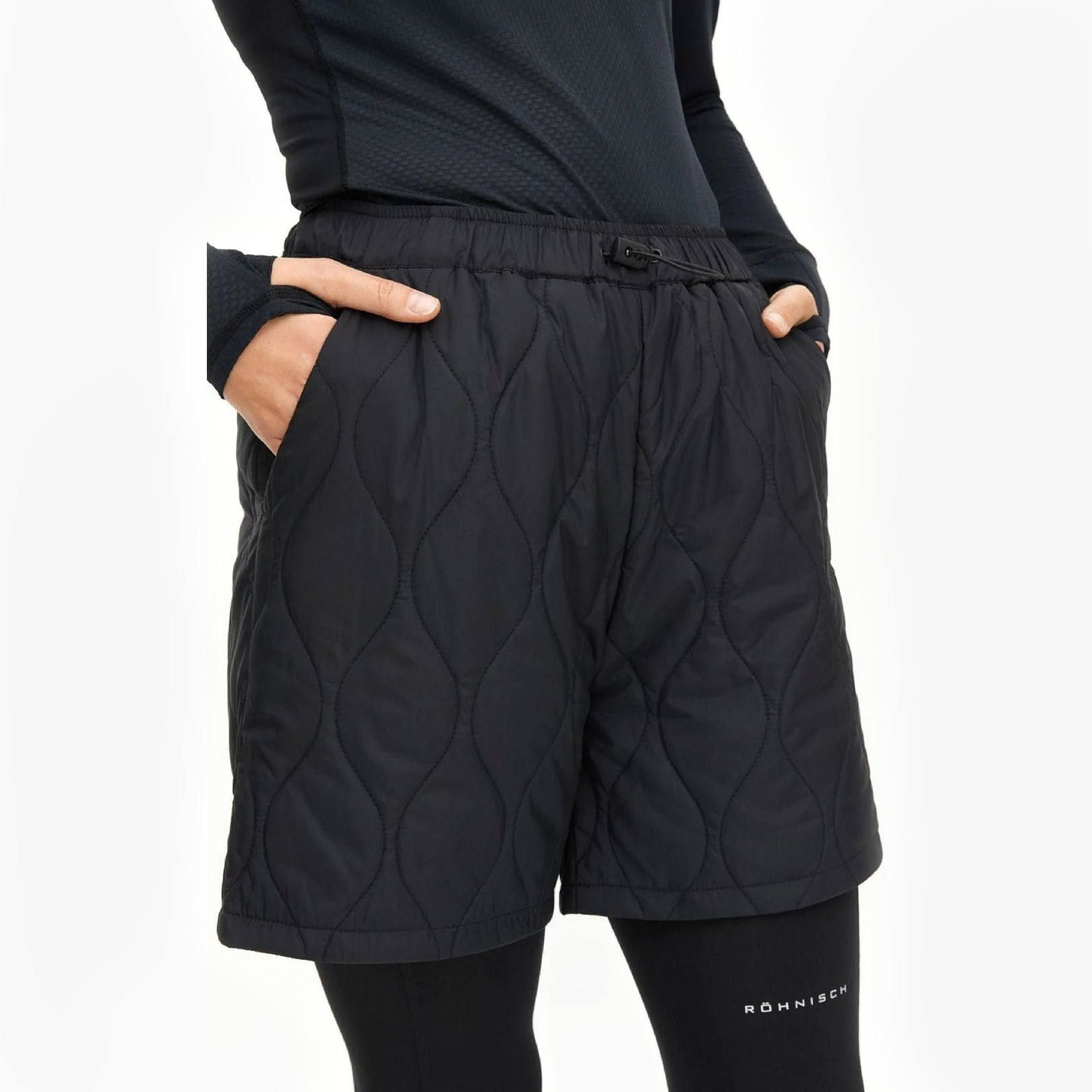 Quilted Shorts, Black