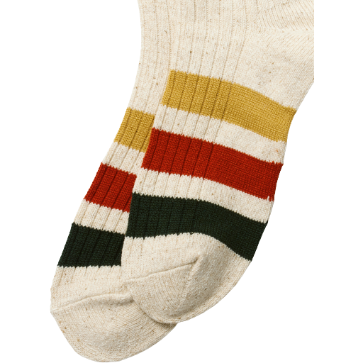 RoToTo Socks Park Stripe Crew Socks, White Stripes