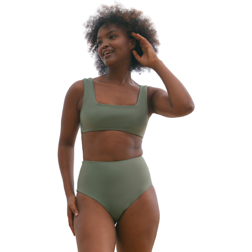 September Swim W Swimsuit Eden Top, Army