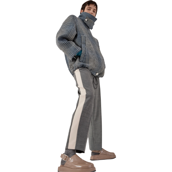 Tela W Wind Jacket Cumino Jacket, Blue check