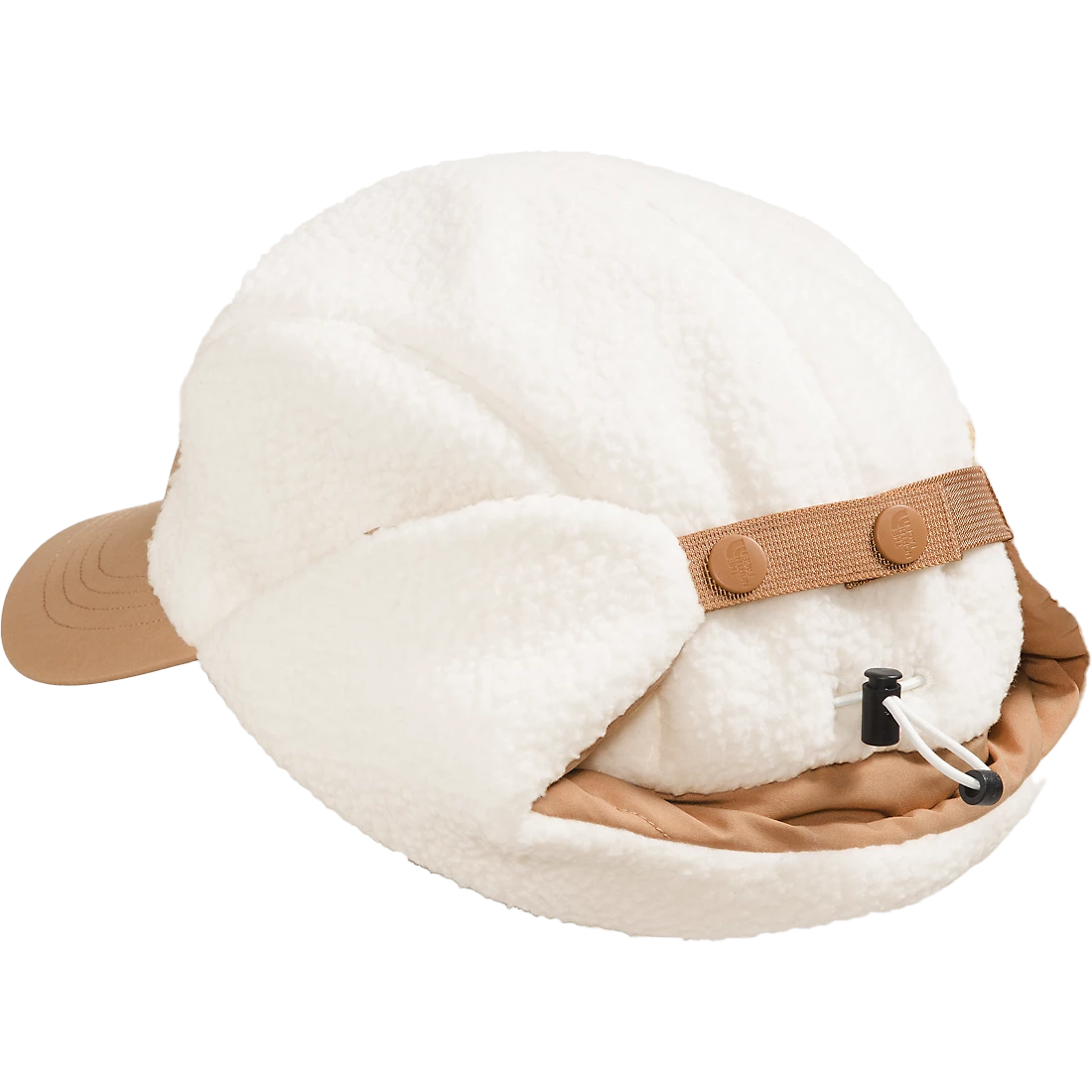 The North Face U Hat Cragmont Fleece Trapper Hat, White/Almond Butter