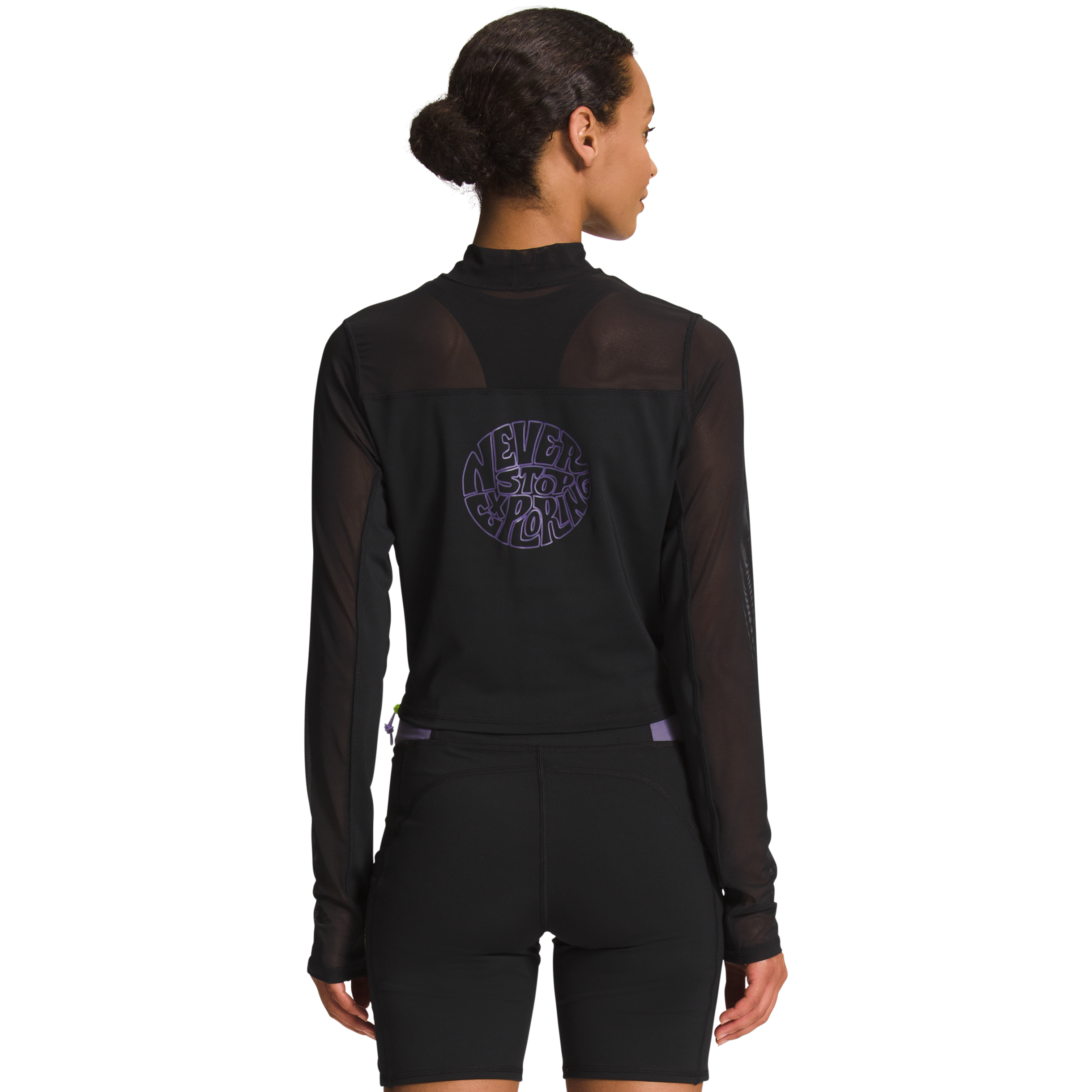 The North Face W Active Top Women's Trailwear QTM Mock Neck L/S, TNF Black