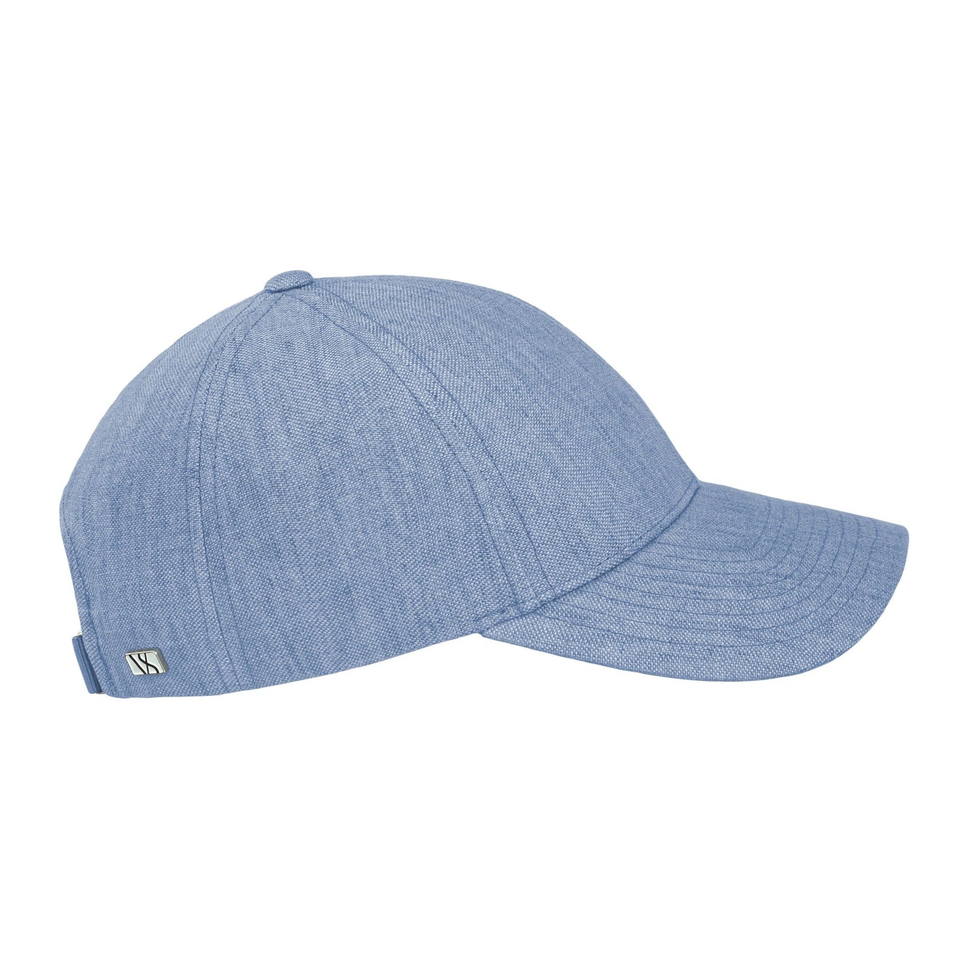 Varsity Headwear Baseball Cap Linen Cap, Azure Blue