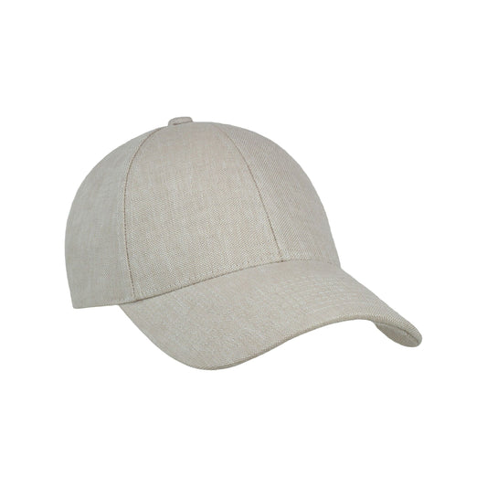 Varsity Headwear Baseball Cap Linen Cap, Hampton Beige