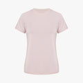 Light pink Jacquard Short Sleeve Tee by Rohnisch, made from breathable recycled polyester, against a plain white background.