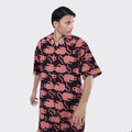Yusuke Shirt, Coral Block Print