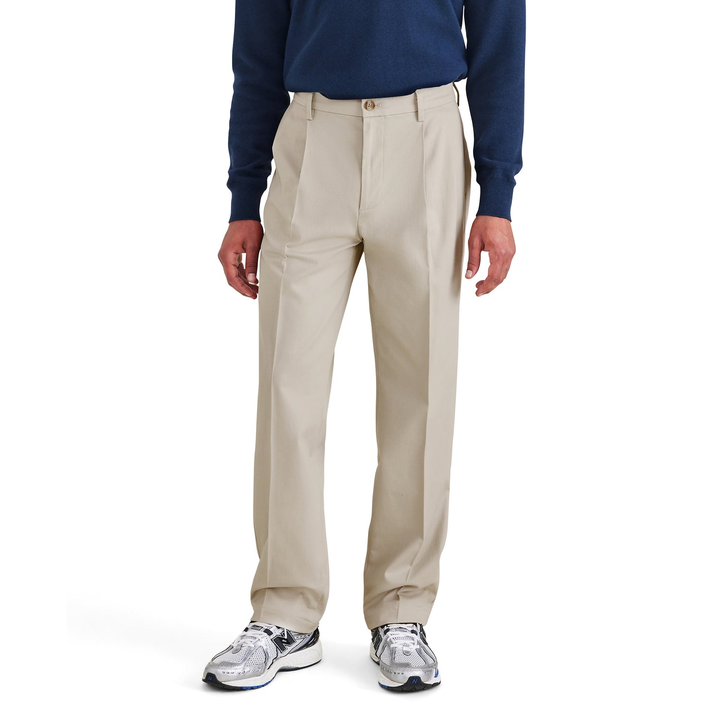 M's Signature Iron Free Pleated Khaki