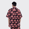 Yusuke Shirt, Coral Block Print
