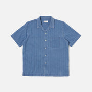 Herringbone Recycled Road Shirt, Washed Indigo