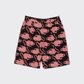 Armaan Double Pleat Shorts, Coral Block Print