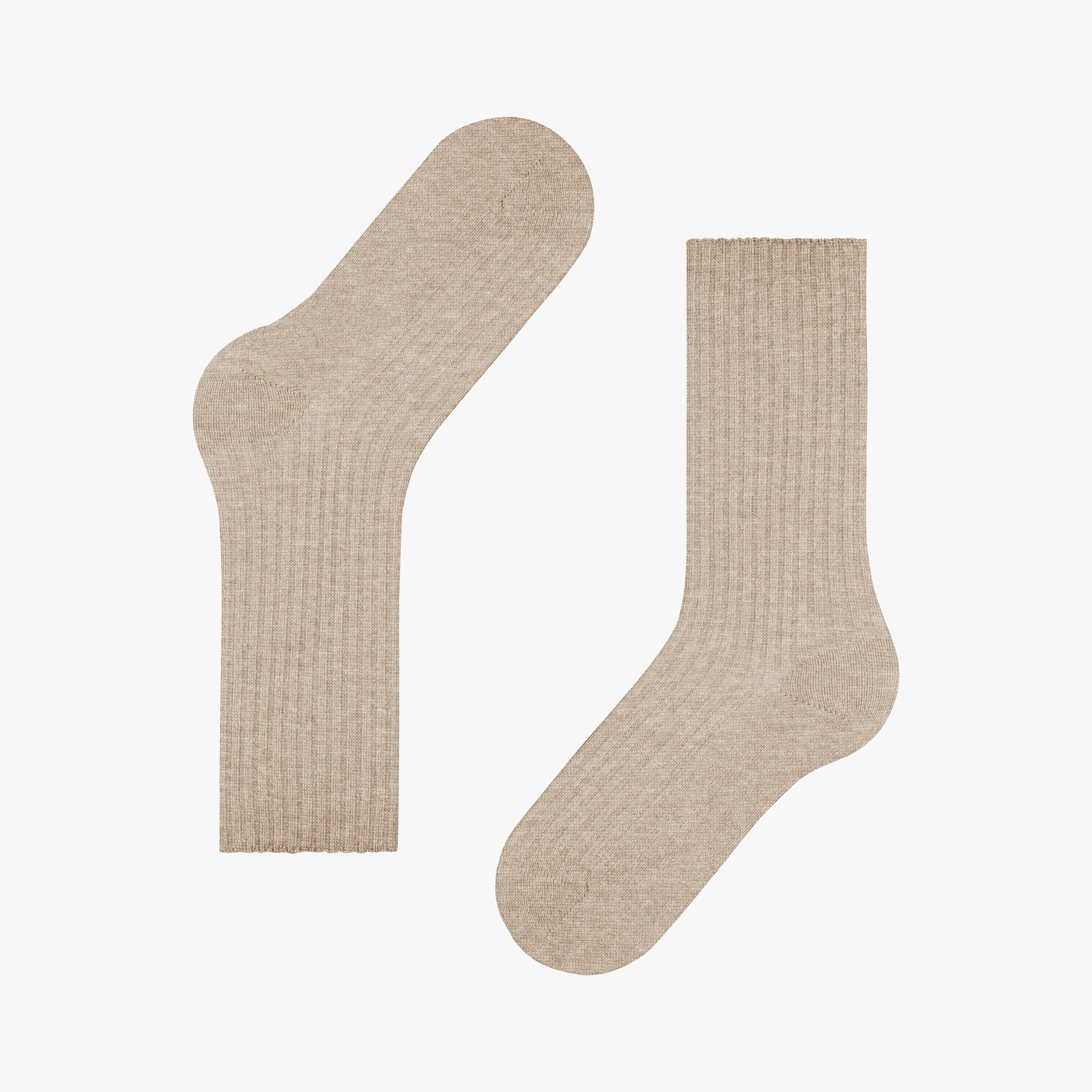 Cosy Wool Boot Women Sock - Beige Melange