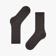 Cosy Wool Boot Women Sock - Dark Brown