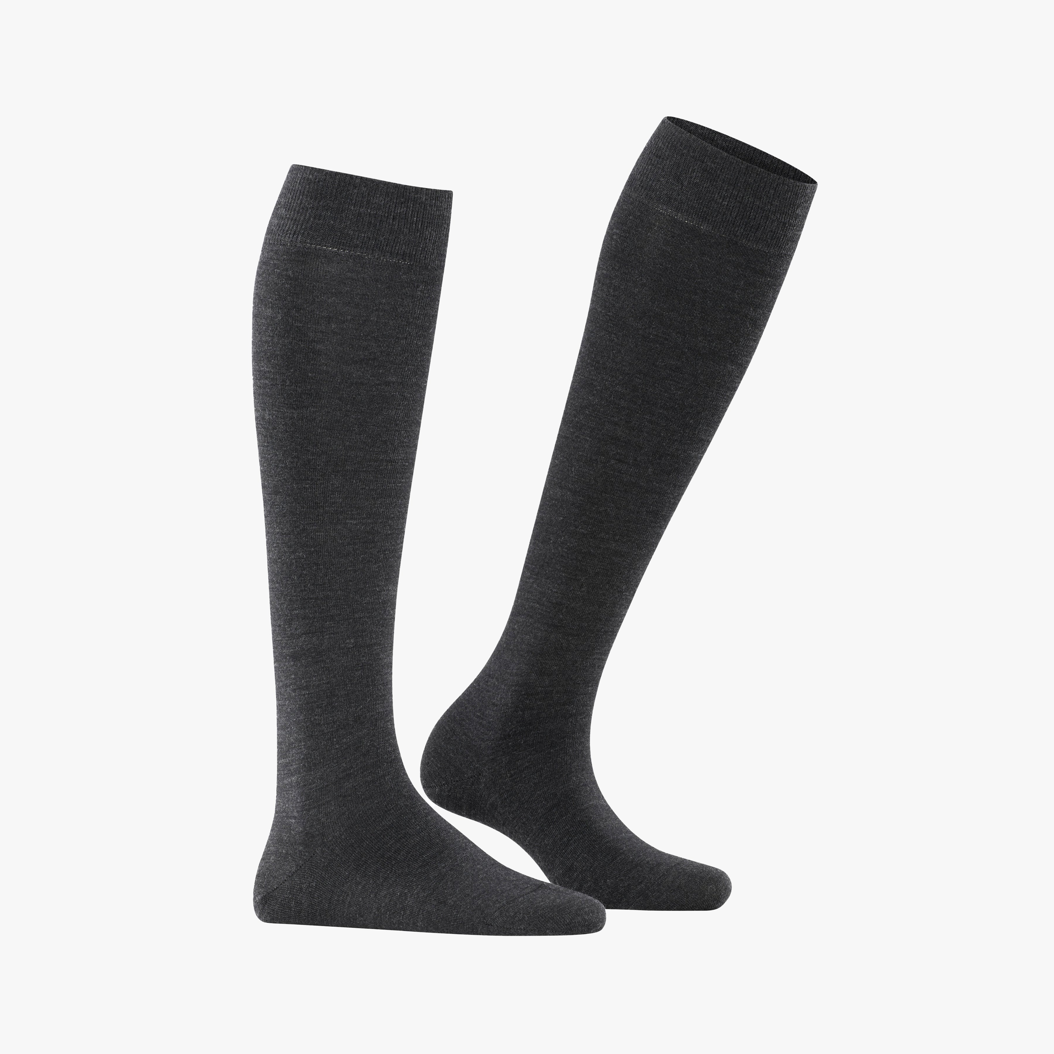 Softmerino Women Knee High - Anthracite Melange