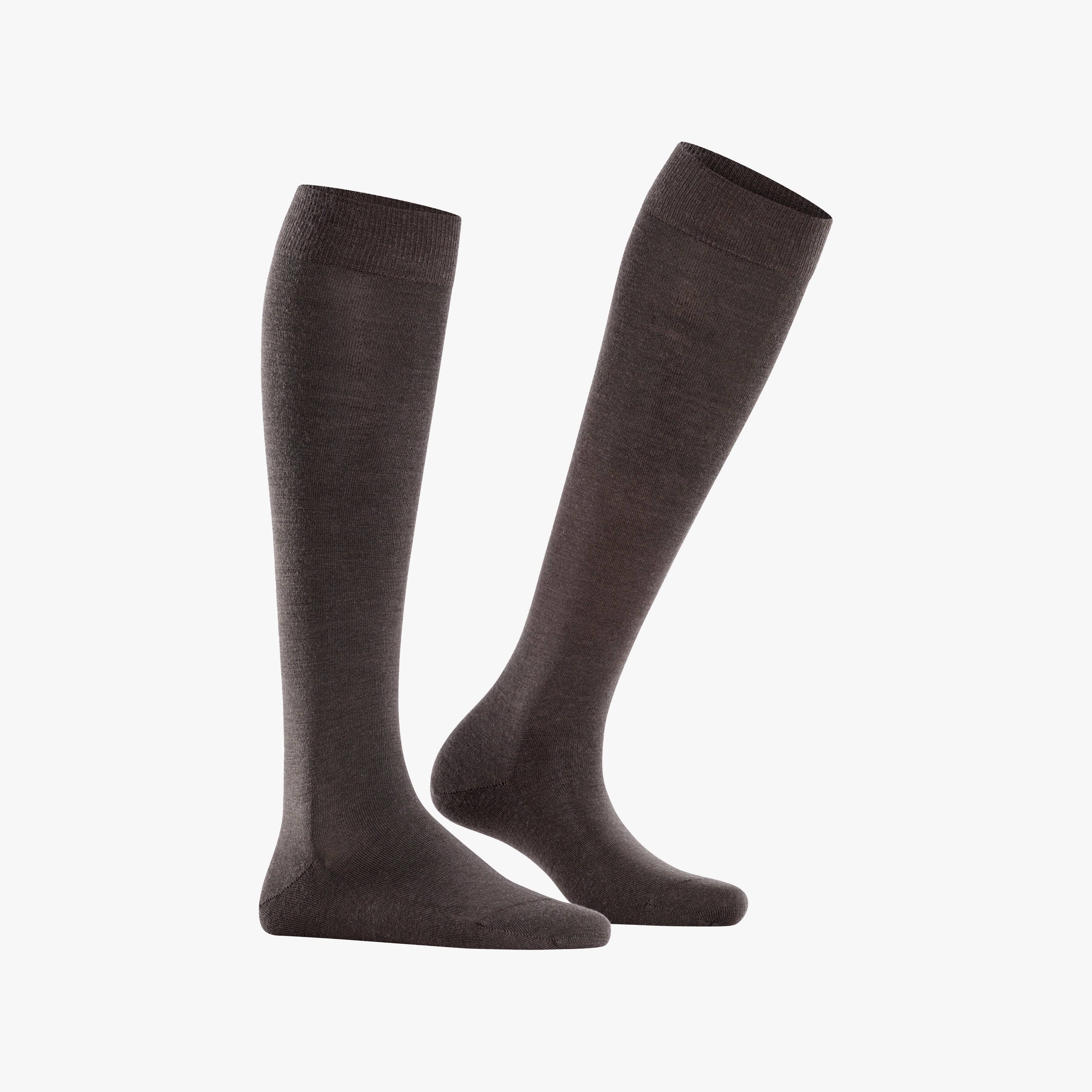 Softmerino Women Knee High Sock - Dark Brown