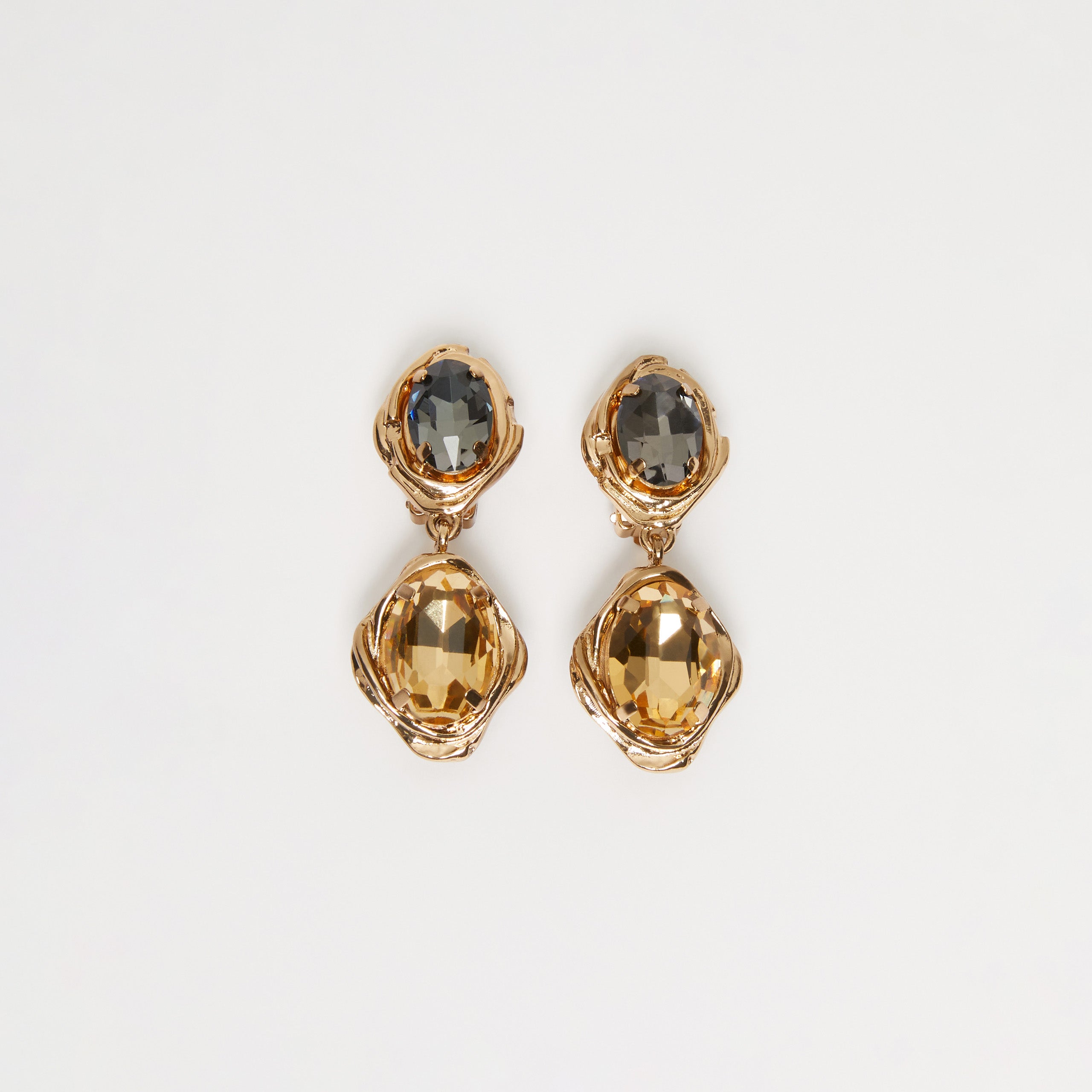 Rhinestone dangle earrings FASTO