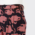 Armaan Double Pleat Shorts, Coral Block Print