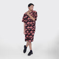 Yusuke Shirt, Coral Block Print