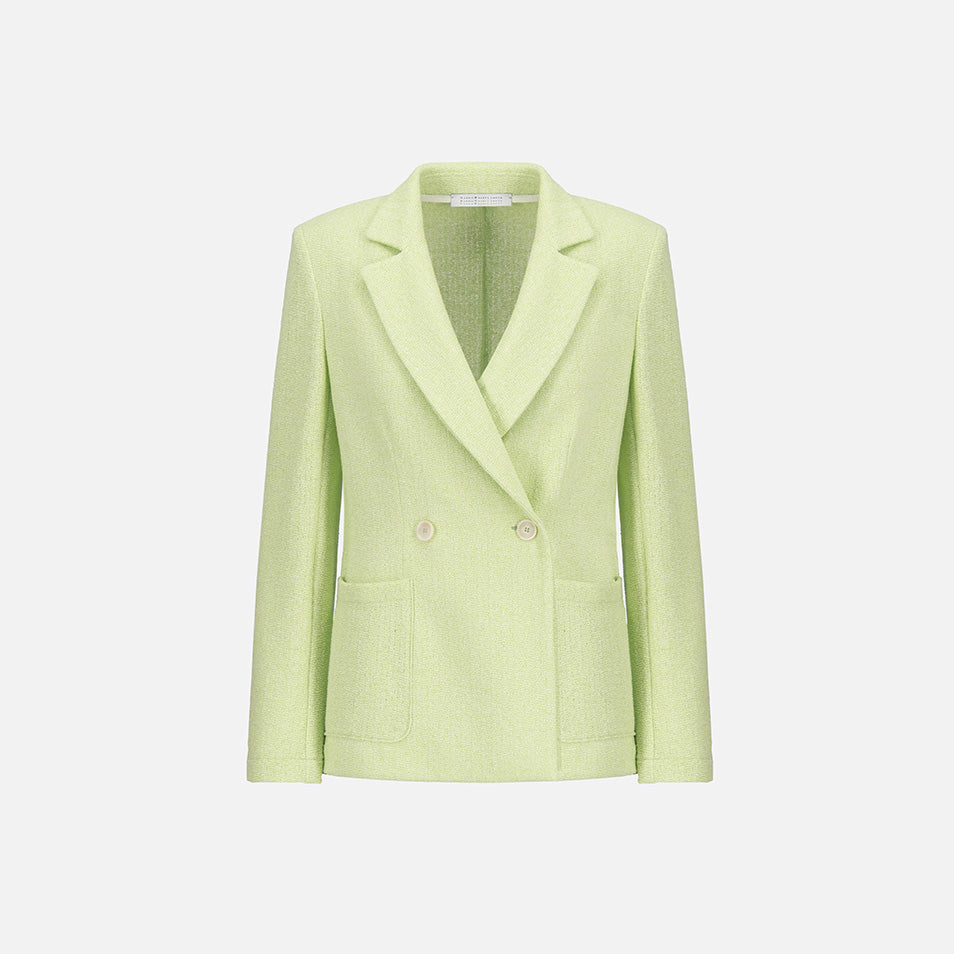 W Double Breasted Bicolor Blazer, Apple