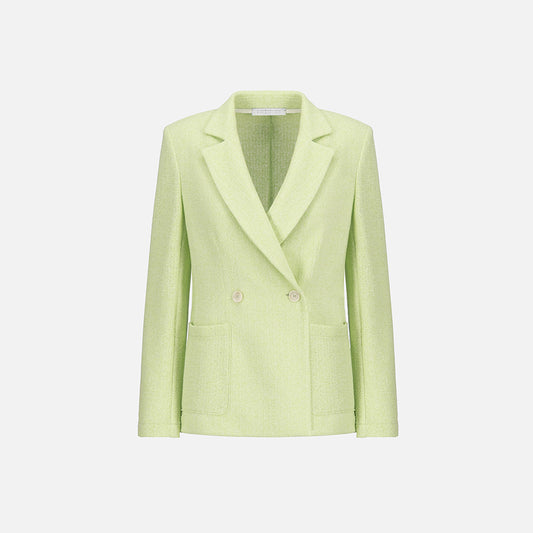 W Double Breasted Bicolor Blazer, Apple