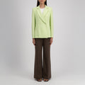 W Double Breasted Bicolor Blazer, Apple