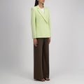 W Double Breasted Bicolor Blazer, Apple