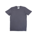 The Jungmaven Basic Tee 3.6oz in Diesel Grey, a short-sleeved t-shirt crafted from a breathable hemp-cotton blend, is laid flat on a white background.