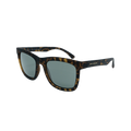 The Brooklyn sunglasses by Messyweekend feature an oversized square-shaped tortoise pattern with green lenses, unisex design, and UV400 protection. They are branded on the temple with "RETROSUPERFUTURE.