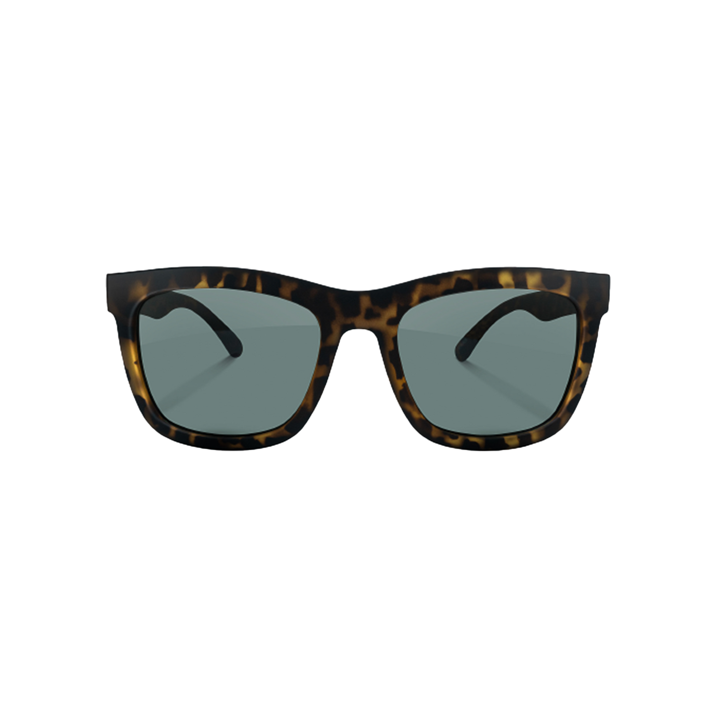 Brooklyn Tortoise/Green sunglasses by Messyweekend feature a classic wayfarer frame with dark lenses and UV400 protection.