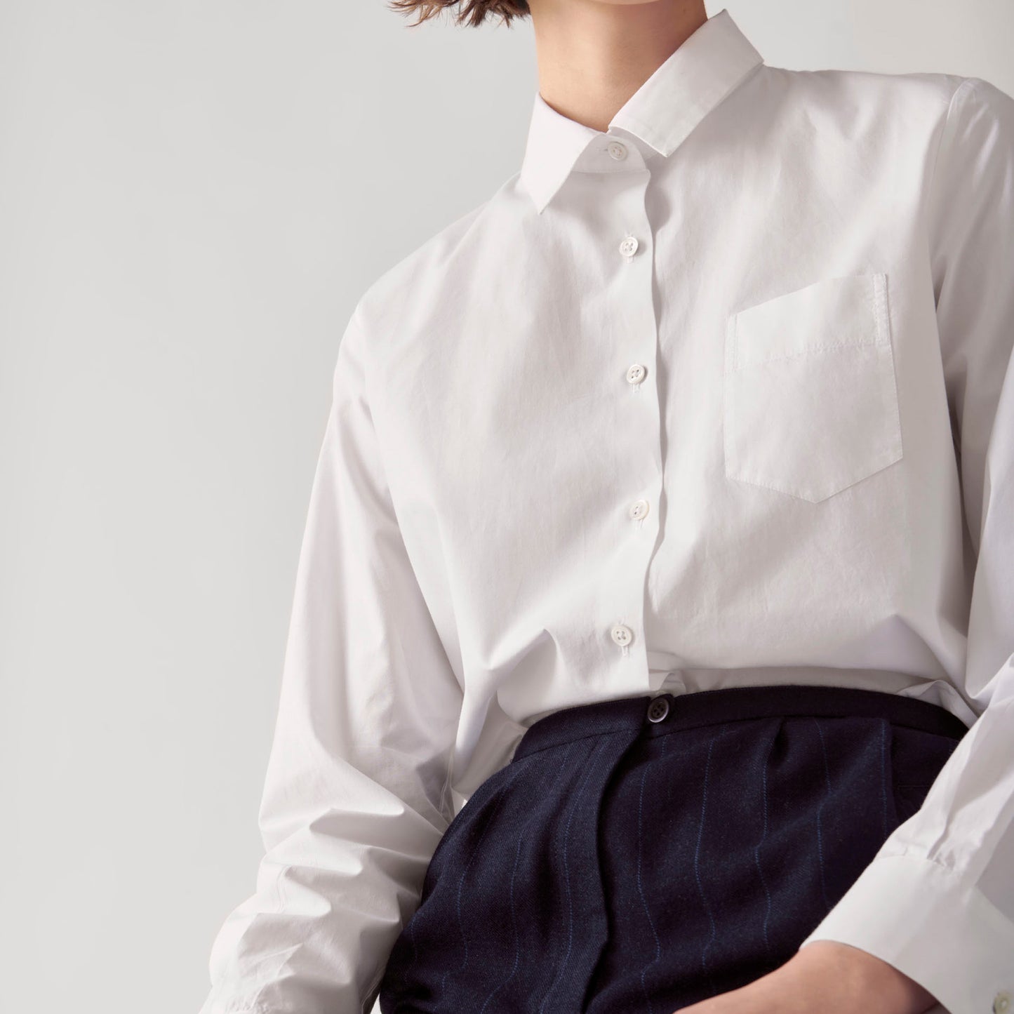 Comi Shirt, Poplin White