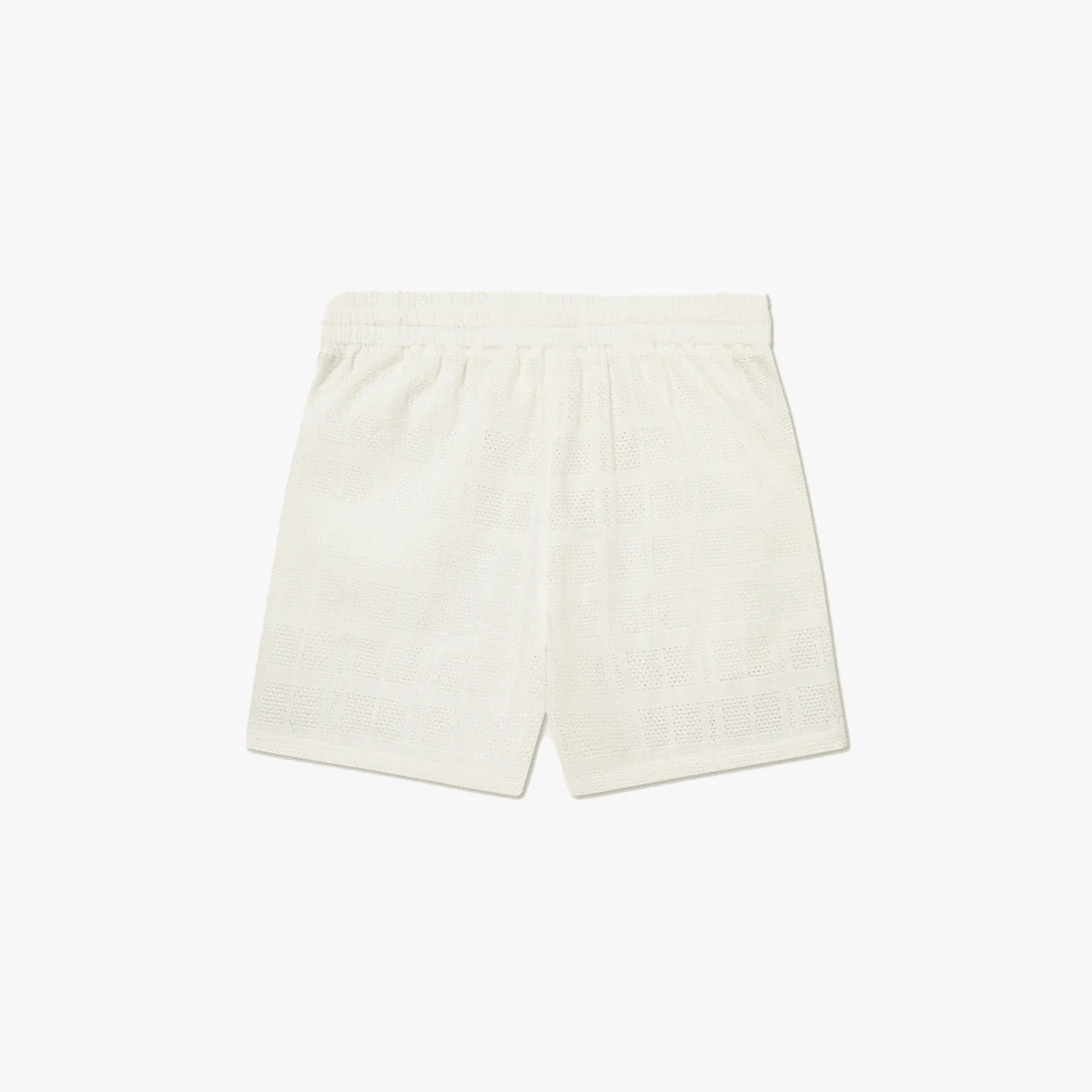 The Les Deux Charlie Shorts are white cotton shorts with an elastic waistband, shown flat on a white background.