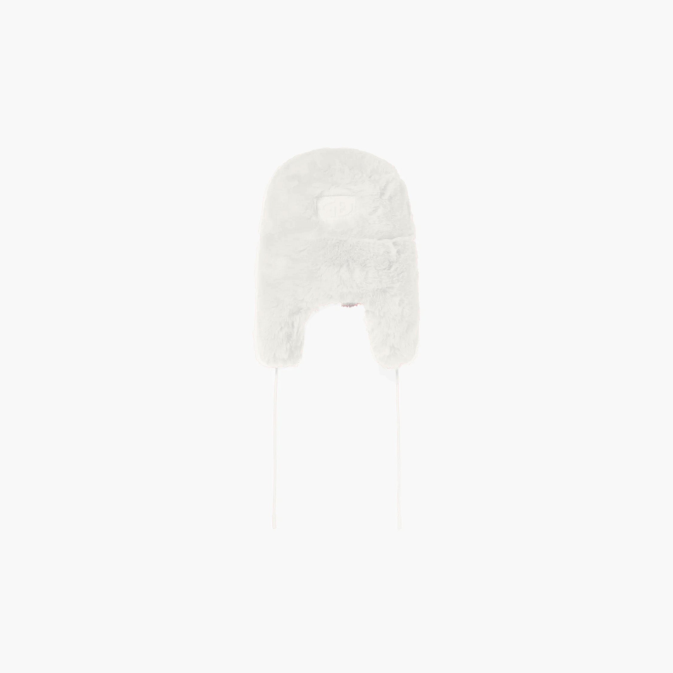 Cher Fluffy Aviator Hat, White